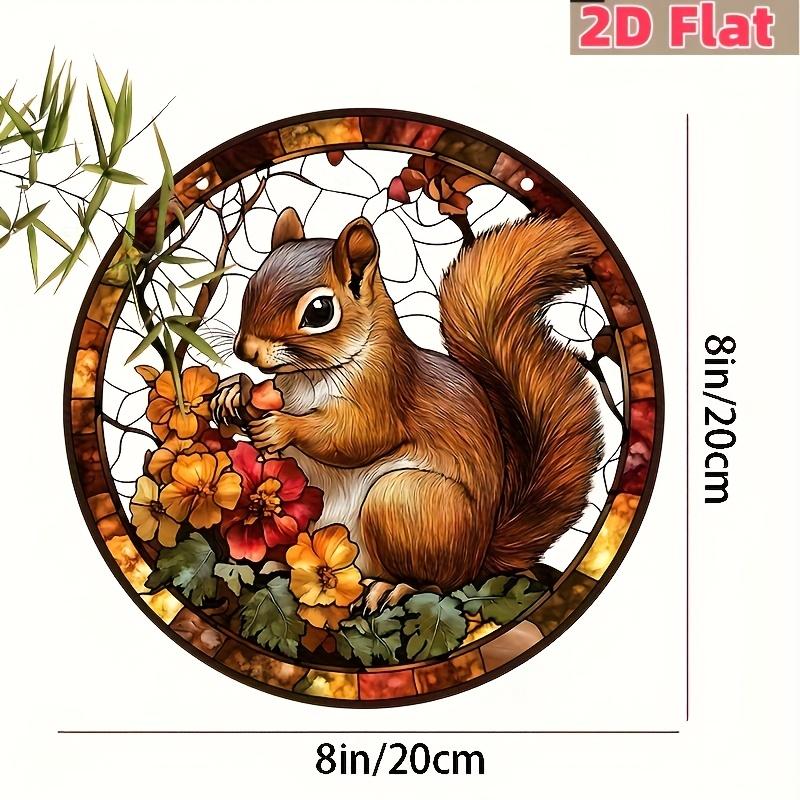 2D Flat Acrylic Cute Squirrel Decoration, No Need for Batteries/electricity, Unique Indoor/outdoor Decoration, Multi-purpose Traditional Style,