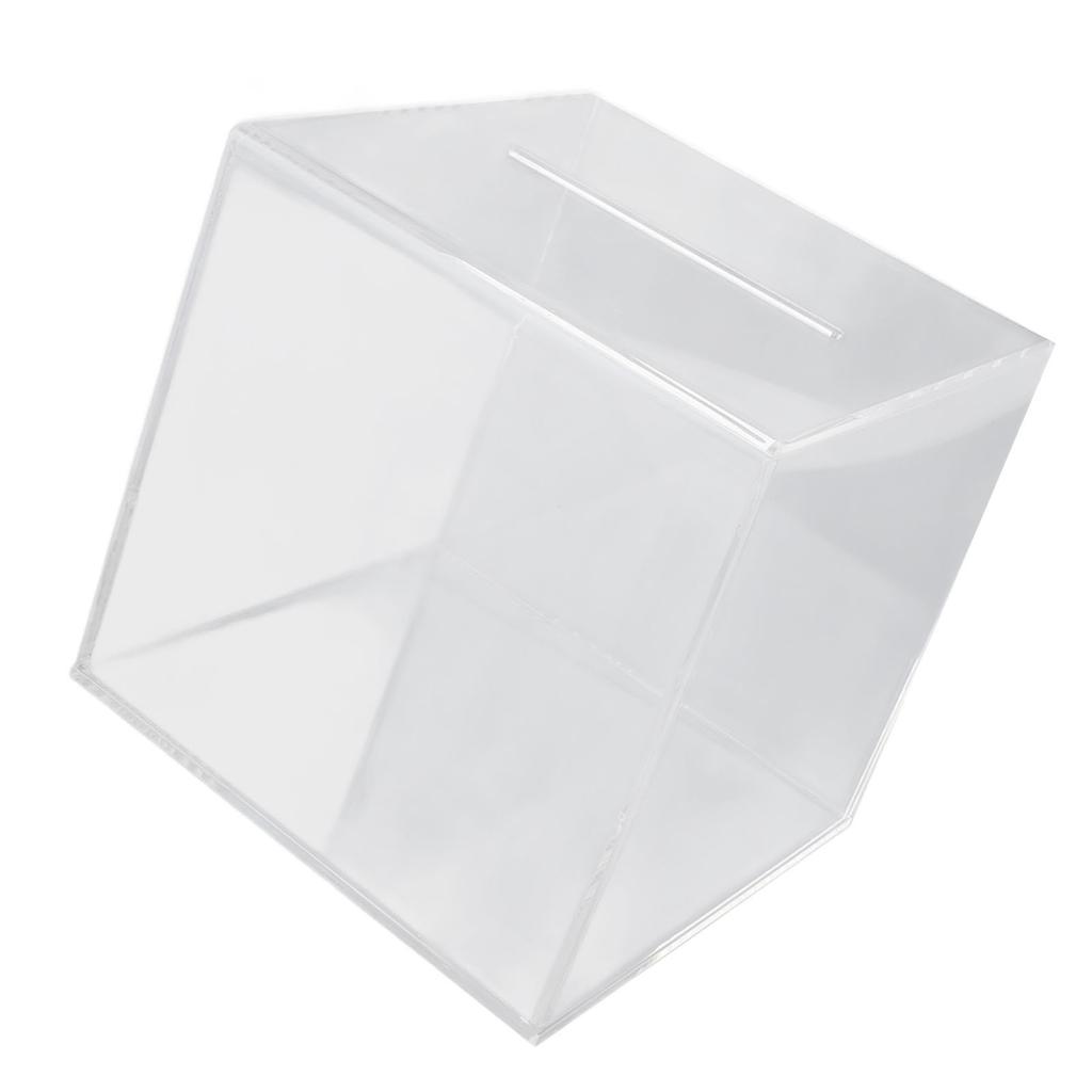 Clear Money Bank Large Capacity Drop Resistant Transparent Ballot Tip Box Acrylic Coin Bank for