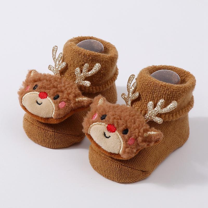 

Детские рождественские носки для ходьбы с нескользящей мягкой подошвой