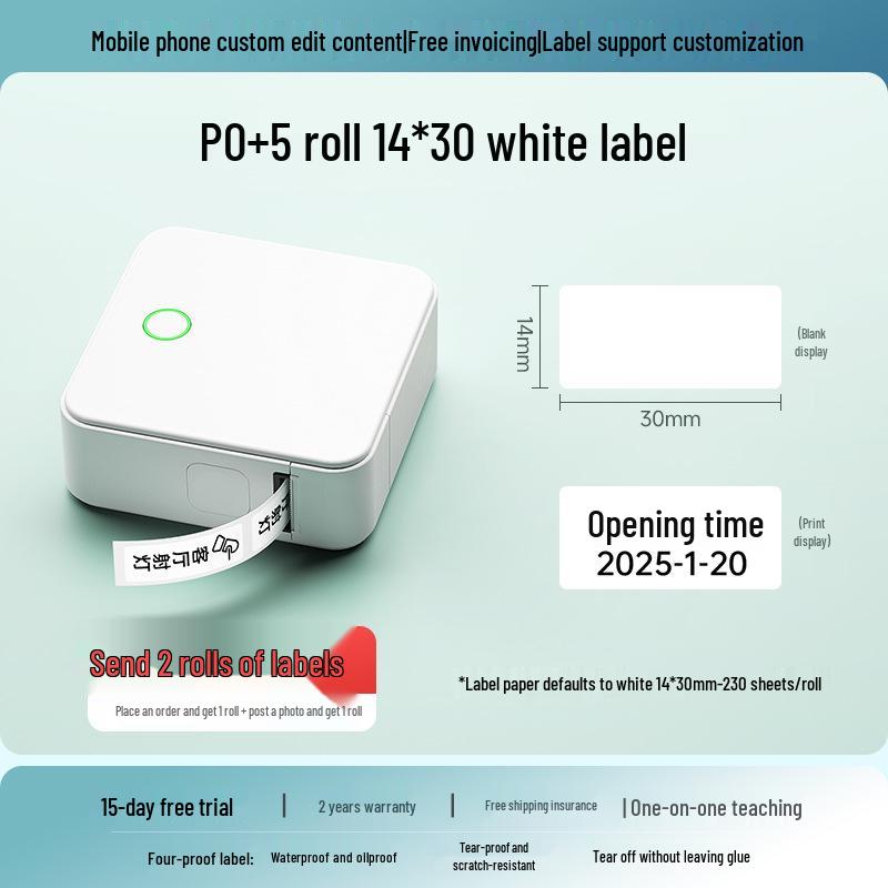 Portable Bluetooth Thermal Label Printer for Price Tags and Smart Labels
