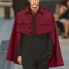 INCERUN Spring Autumn Men Lapel Neck Irregular High Low Cloaks Coats Cape