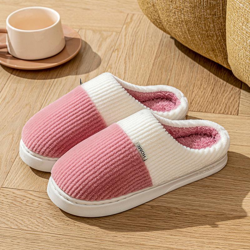 Fashion color matching cotton shoes mop autumn and winter indoor home warm and comfortable plush household cotton mop
