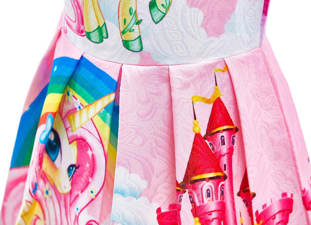 Dressy Daisy Regnbue Enhjørning My Little Pony for og Aldre Utkledningskostyme, Rosa, Bursdager, Selskaper, Halloween, Jul, 6-7