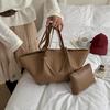 Woven Leather Tote Bag for Women Large Capacity Shoulder Handbag for Work and Shopping