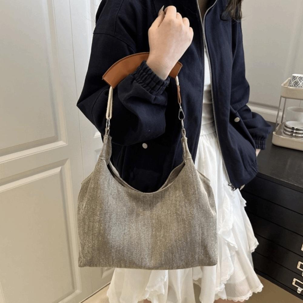Vintage Denim Shoulder Bag Y2k Women Handbags Fashion Denim Tote Bags  Work Bag