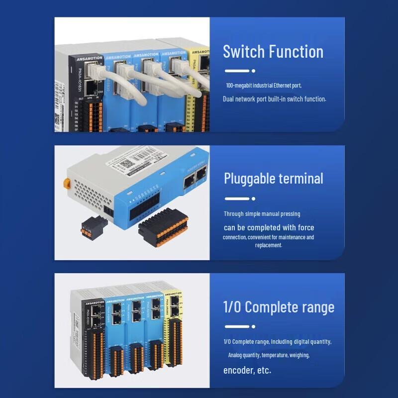 Aimoxun Profinet Remote I/O Module with Integrated Switch