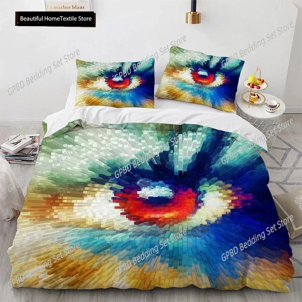 

Big Eye Duvet Cover Cover Colourful Painting Art Comforter Cover King Queen Size For Teens Adults Kids Polyester Bedding Set US King 264x228cm