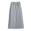 Style 2023 New Arrival Women's Clothing Casual Slim Looking Easiest for Match Back Slit Elastic Waist Thickened Bathroom Skirt Half-Length Dress