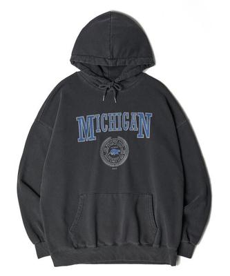 Michigan Wolverine Pigment Hoodie Black Charcoal