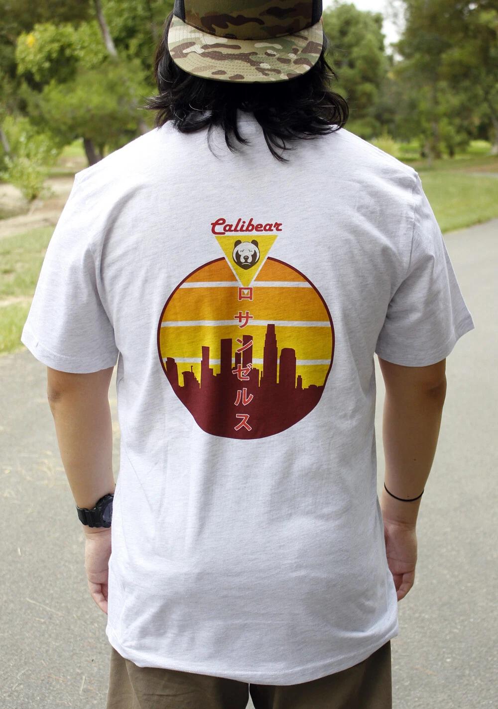 Los Angeles City Skyline Silhouette Graphic Tee - Front and Back Print S