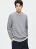 Men's Cashmere Blend Round Neck Faux Two-Piece Knit Sweater, 2025 Autumn/Winter Edition, Warm Solid Color Base Layer