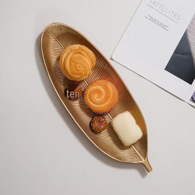 INS Nordic Snack & Candy Plate - Elegant Golden Tray for Home, Dining, or Living Room Decor