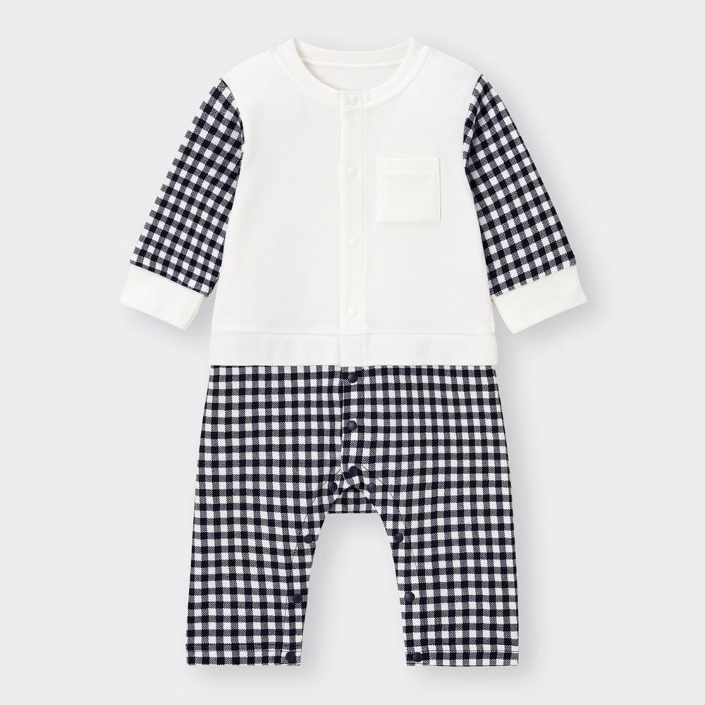 

GU BABYNEWBORN Sepaall с длинными рукавами в клетку в клетку +X