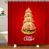 Burger Puppy Shower Curtain Lovely Dog In Hamburger Shower Curtains for Bathroom Fast Food Human Friend Waterproof Bath Curtains