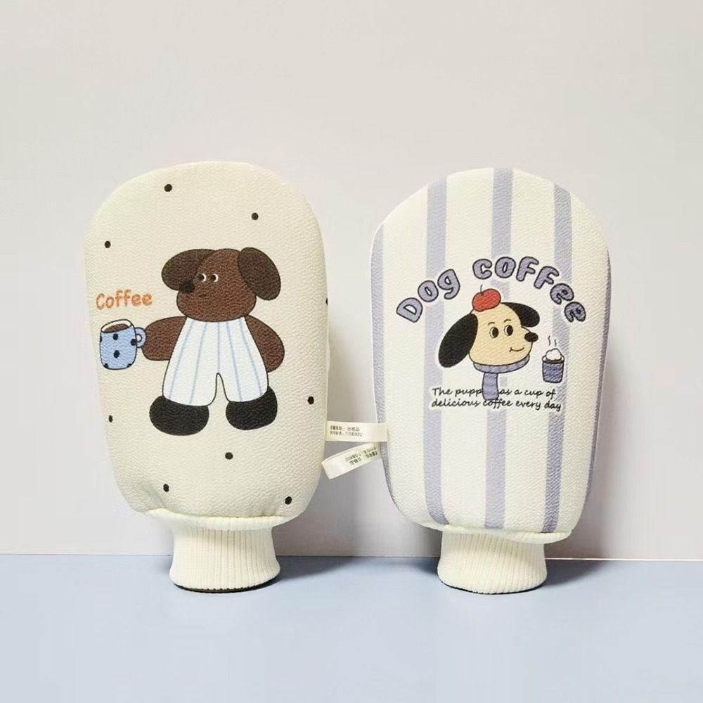 Creative 2-in-1 Bath Towel Mud Removal Cartoon Exfoliating Gloves Double-side Bath Flower Bathroom Spa