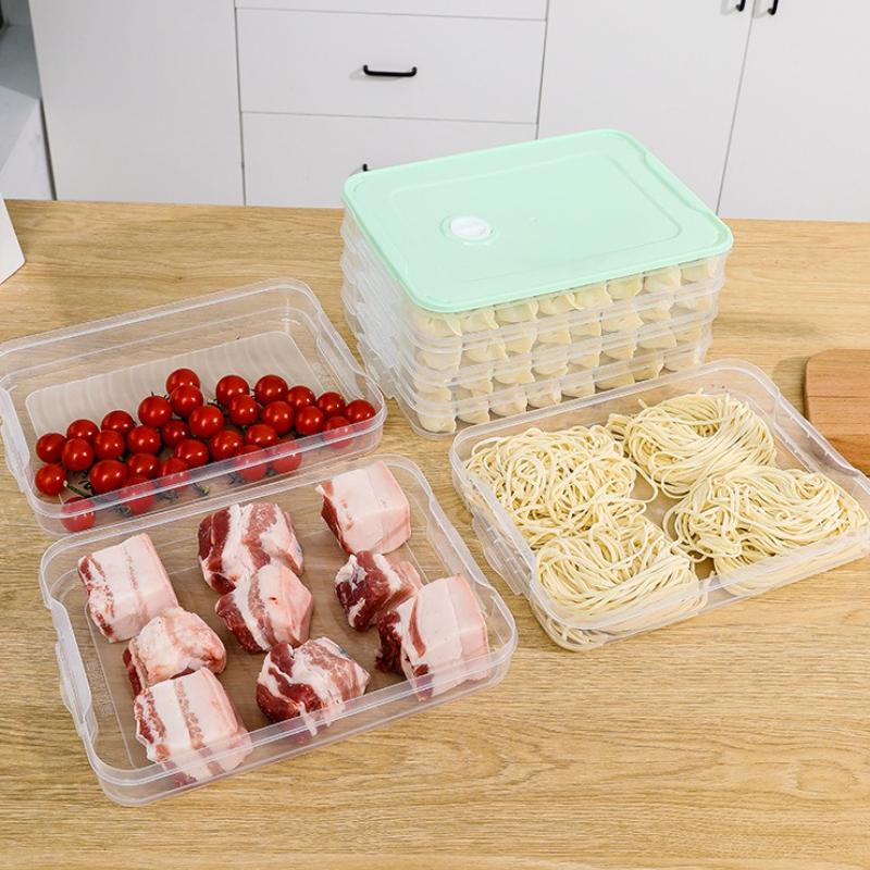 Preservation Storage Multi-layer with Lid dumpling forming machine Home Food Grade Dumplings, Chaotic Freezing Refrigerator, Egg