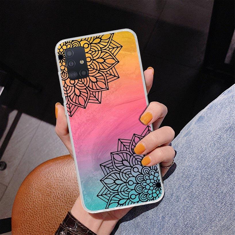 Totem Mandala Colorful Flower Phone Case For Samsung Galaxy A52 A32 A22 A12 A51 A31 A50S A30S A20S A10S Note 20 Ultra 10 Plus S1