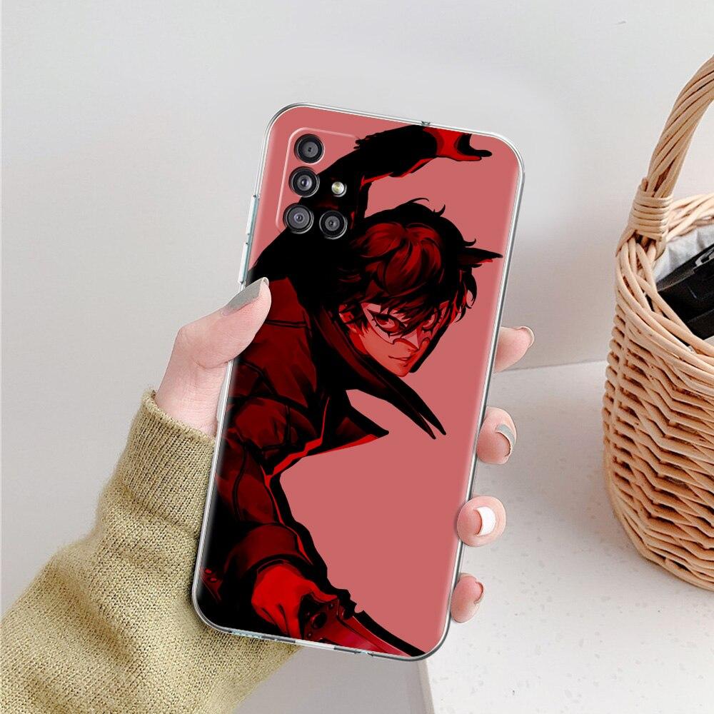 Persona 5 P5 Joker Phone Case For Samsung Galaxy A51 A71 A21S A12 A11 A31 A41 A52 A32 5G A72 A01 A50 A70 Silicone Clear Cover