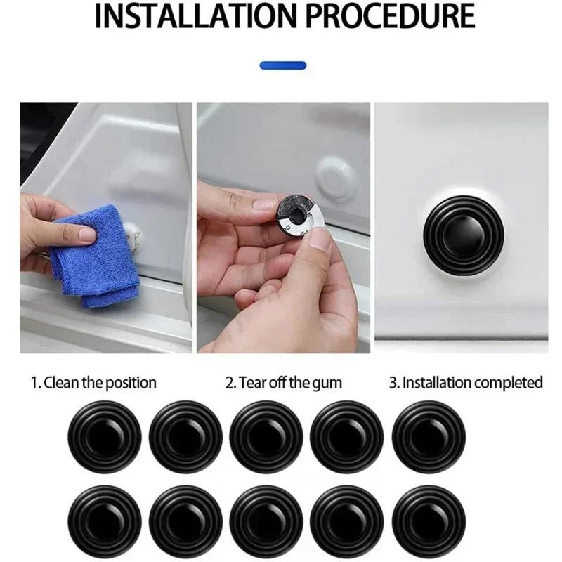 Tampon en silicone anti-collision pour portière de voiture, autocollant, fermeture de porte, insonorisé, silencieux, joint, accessoires automobiles
