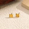 ins Stylish Simple Clover Titanium Steel Stud Earrings Light Luxury Premium 111 Stainless Steel Earrings 18k Gold Earrings