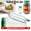Portable Salad Container Leakproof Side Open Salad Pod Jar Fruit Vegetables Container Jar Sauce Storage Box for Outdoor Travel