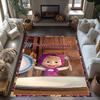Masha Bear Personalized Name Floor Mat Suitable for Kitchen Balcony Living Rooms Dining Room Anti-slip Rug Anime Office Decor