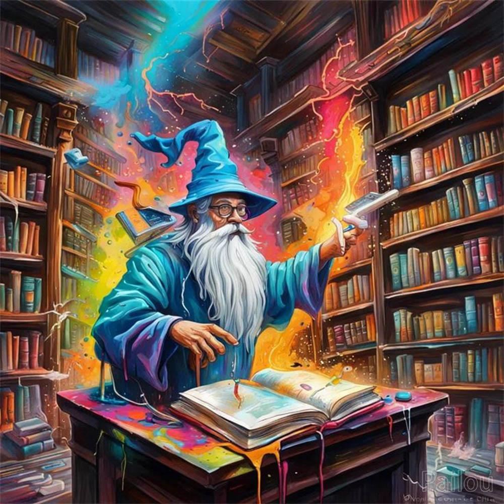 Cartoon Harry Potter with Owl Castle 5d Full Diamond Mosaic Painting Hogwarts Mystery Wizarding World Cross Stitch Home Decor