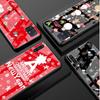 Glass Case For Samsung Galaxy A52 A71 A50 A51 A70 A21s A31 A72 A10 A12 A30 A22 5G Phone Cover  Snowman Christmas Cartoon