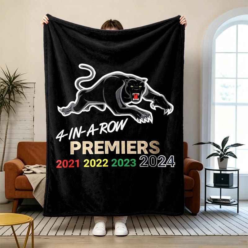 Penrith Panthers Soft and comfortable flannel Suitable for sofas living rooms outdoor camping travel and also makes a great anniversary gif
