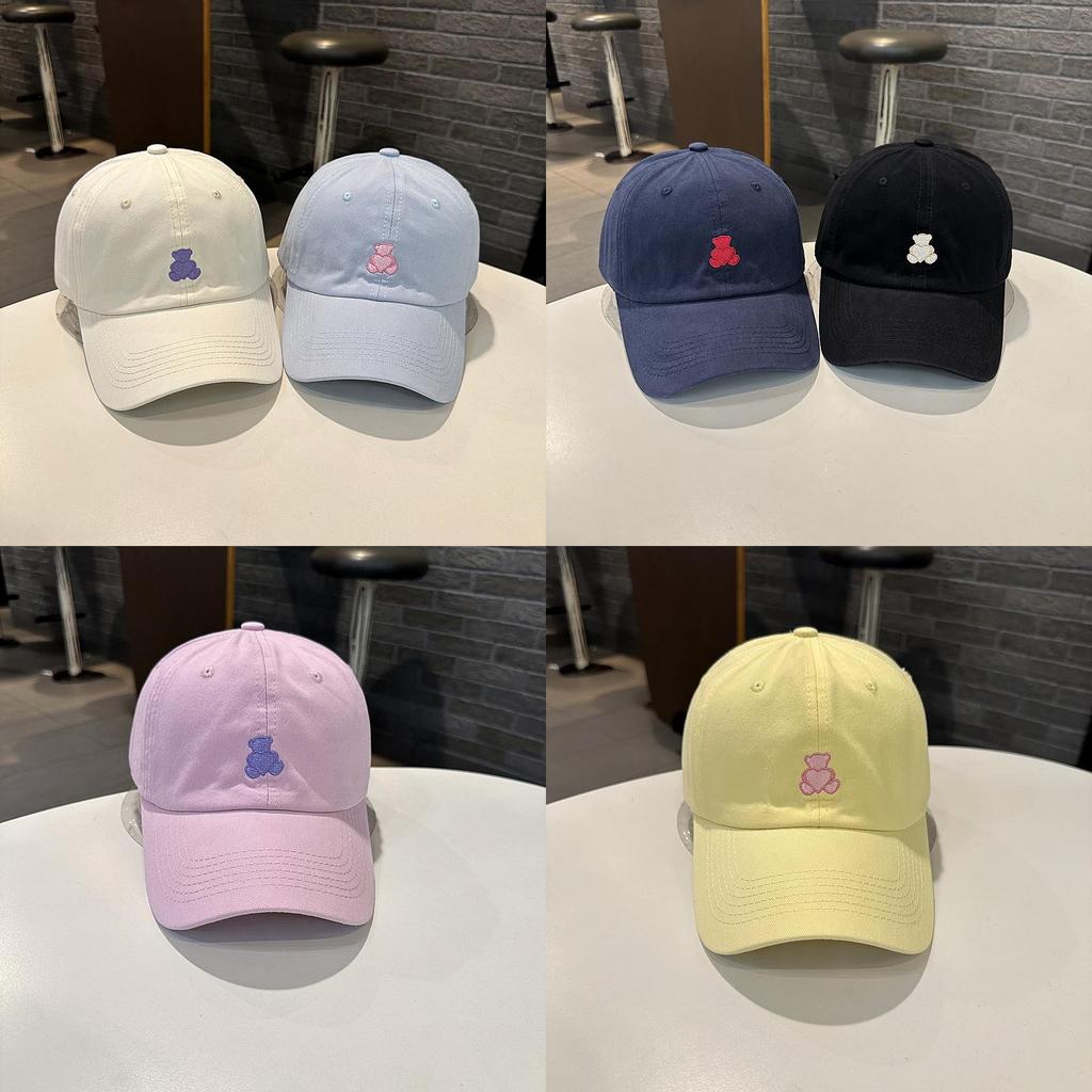 Baseball Cap Women Embroidered Heart Bear Casual Sun Hat For Summer Activities