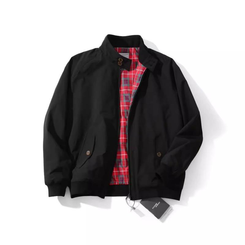 Mens Vintage Flight Jacket Casual Stand Collar Workwear Solid Color All-match Outerwear