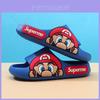 Sandálias Slide Infantis Estilo Desenho Animado Mario Eva Macia Antiderrapante Calçado de Verão para Meninos