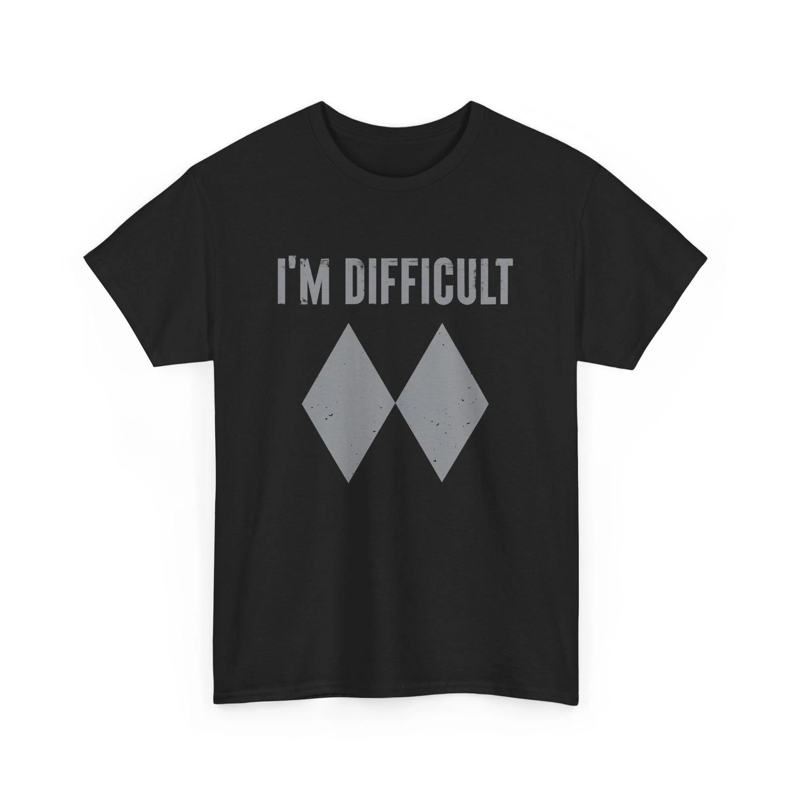 Skiing Shirt, I M Difficult Skiing Shirt, Skiing Winter Sports Lovers Shirt L