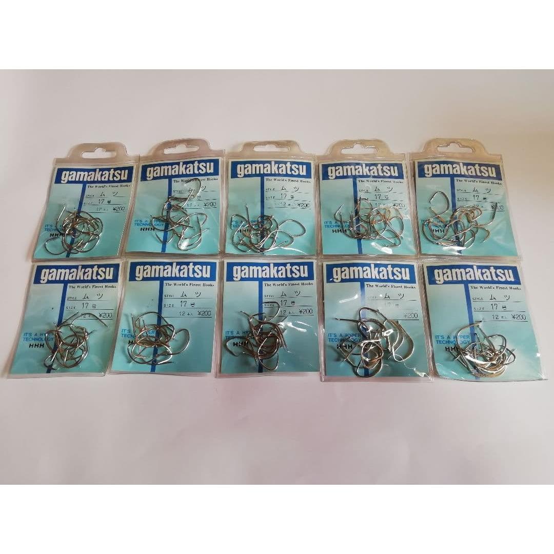 Used Gamakatsu Mutsu hook No. 17 (12 pieces) 10 pieces Gamakatsu hook Mutsu needle Gamakatsu needle