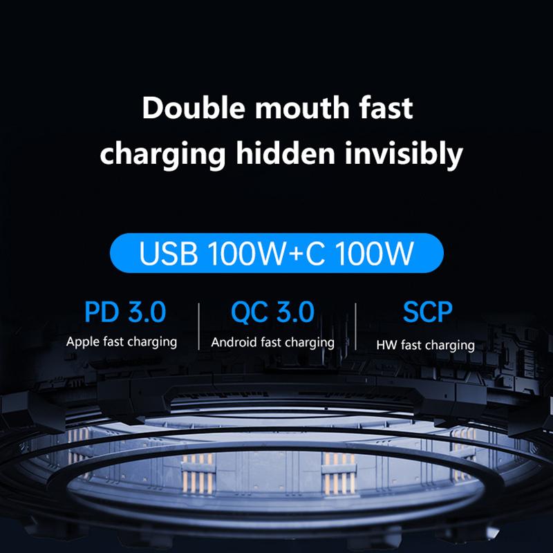 100W Autolaadija Kahe Pordiga Ülikiire Laadimise Adapter Kiirlaadimine Pd Qc 3.0 iPhone'ile Samsungile Xiaomile Huaweile Autoadapter