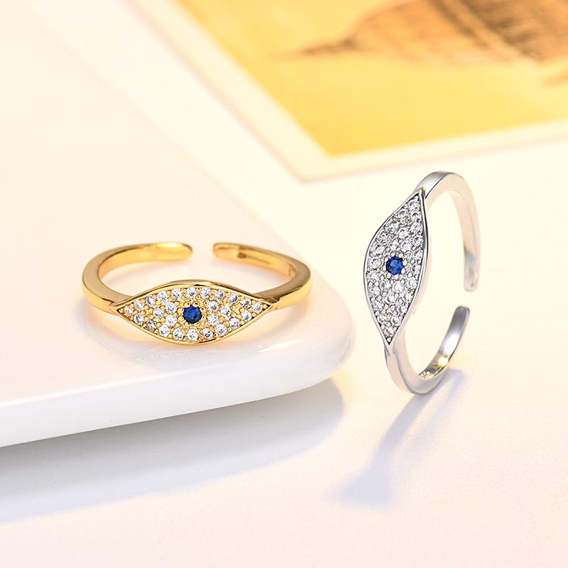 

Evil Eye Adjustable Blue Ring for Women - 2023 European & American Style