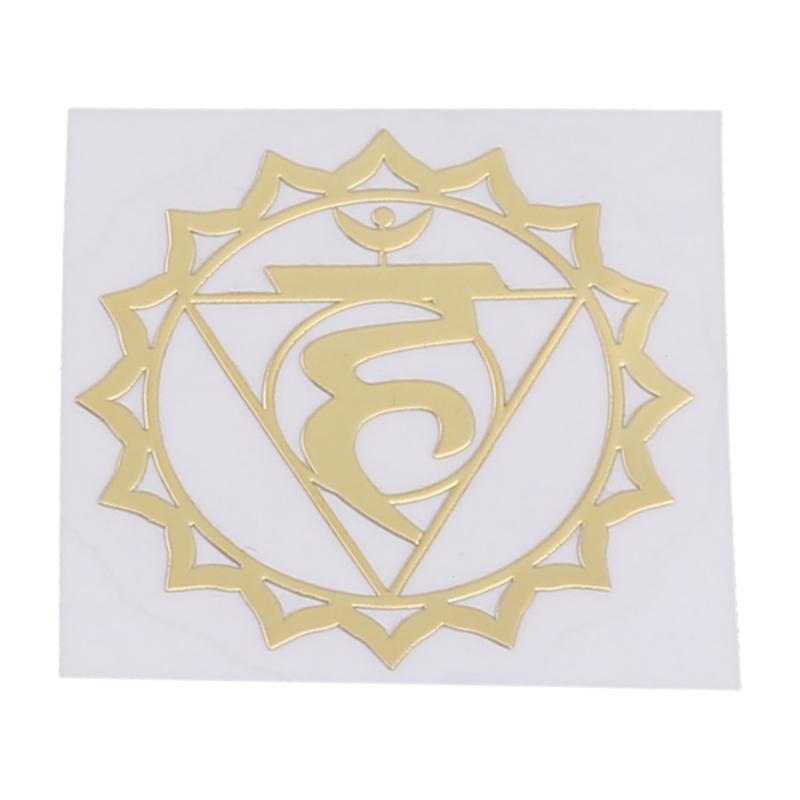 7 Pcs Sacred Geometry Metal Stickers Delicate Flower of Life Chakras Stickers Pyramid Meditation Art Resin Filler Supply