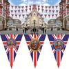 Charles King Iii Flag Banner Uk Coronation Ceremony Party Supplies Decoration