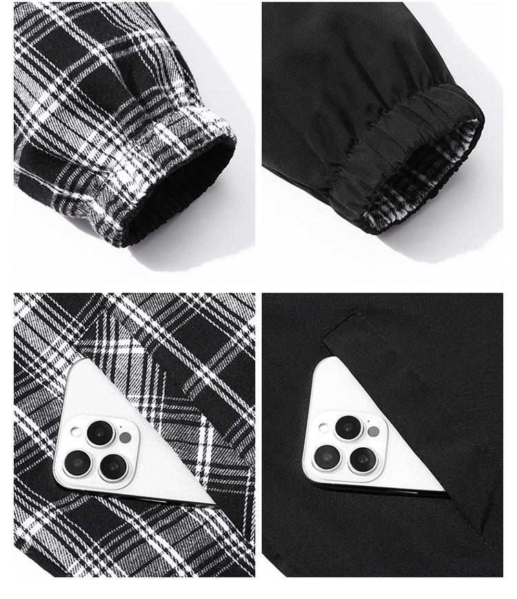 Herren Wende-Plaidjacke - Herbst/Winter Winddicht, Baseballjacke im japanischen/koreanischen Stil