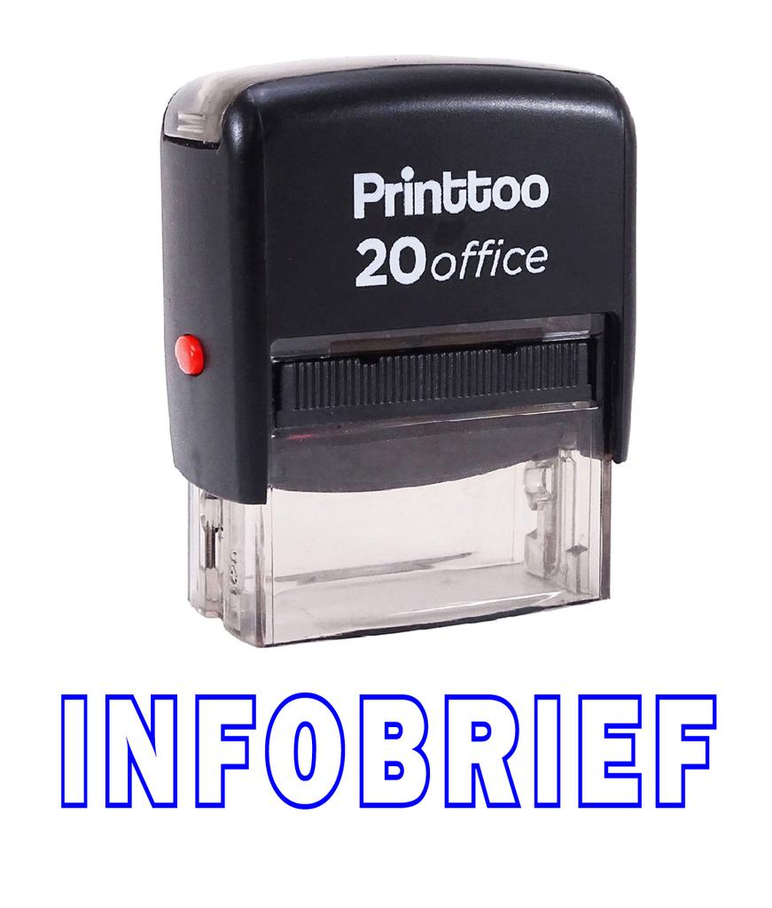 Printtoo Office Stationary INFOBRIEF Self Inking Rubber Stamp Custom