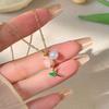 Creative Fashionable Tulip Necklace Elegant Multifunctional Collarbone Pendant Birthday Anniversary Christmas Gift