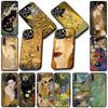 Soft Phone Cover for Apple iPhone 17 16 14 15 Pro Max Plus 15+ 16E XR ProMax Air Case Art Gustav Klimt Casing