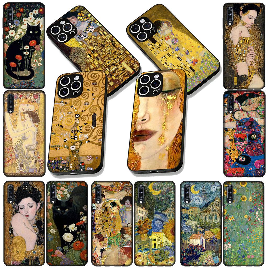Soft Phone Cover for Apple iPhone 17 16 14 15 Pro Max Plus 15+ 16E XR ProMax Air Case Art Gustav Klimt Casing