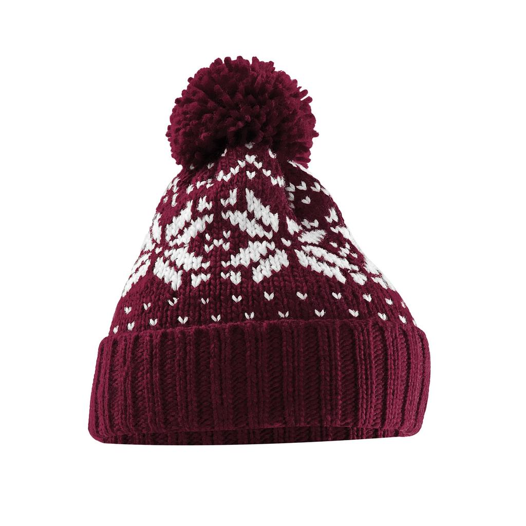 Unisex Adult Snowstar Fair Isle Beanie