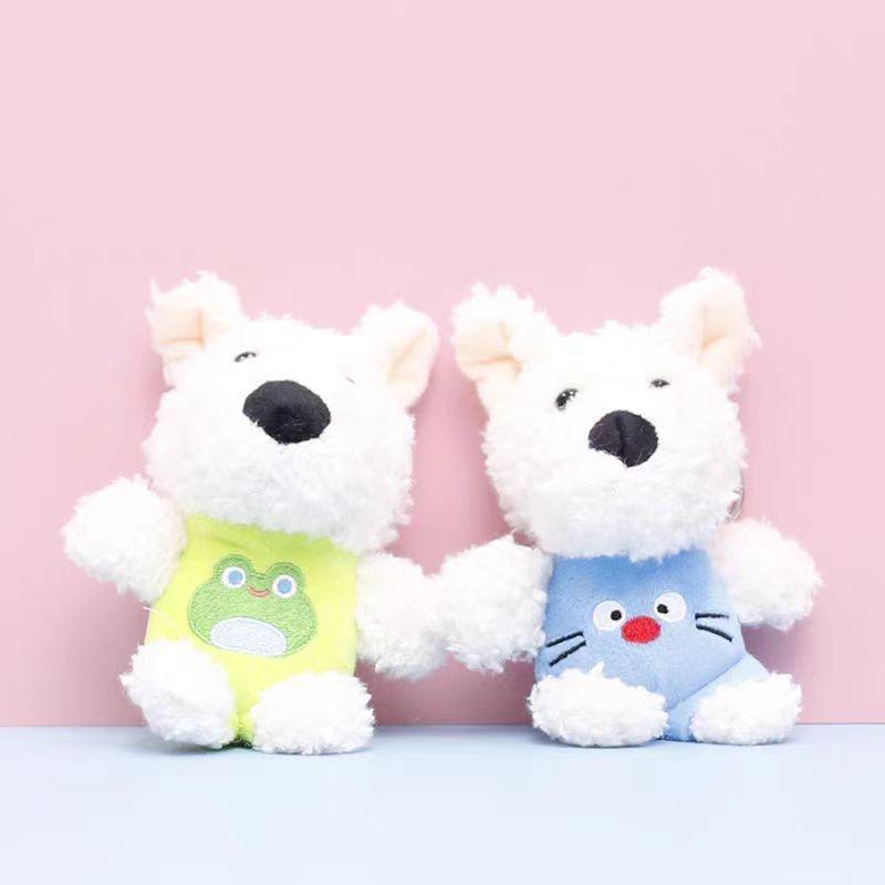 Cute Adorable Westie Dog Plush Keychain Stuffed Animal Bag Charm In Multiple Colors
