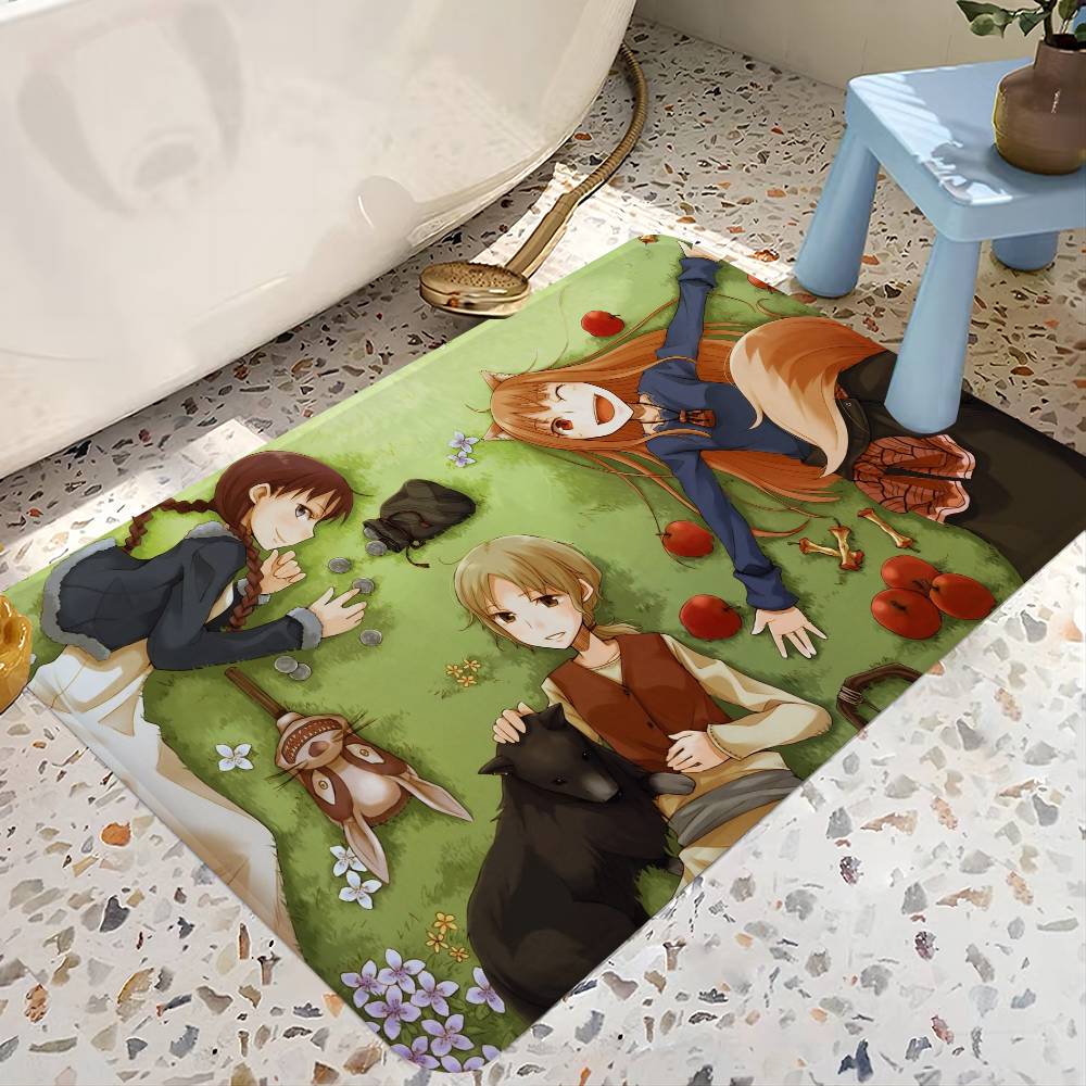 Cartoon Spice And Wolf Door Mat Kids Room Bedroom Decoration Balcony Anti-Slip Doormat Living Room Doormat Area Rug