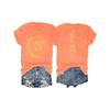 Women's Summer Moon and Letter Round Neck Pullover Short Sleeve T-Shirt