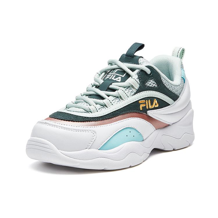 New FILA Ray Casual Shoes Women's Low Top Group White/Polar Green F12W011104FWP