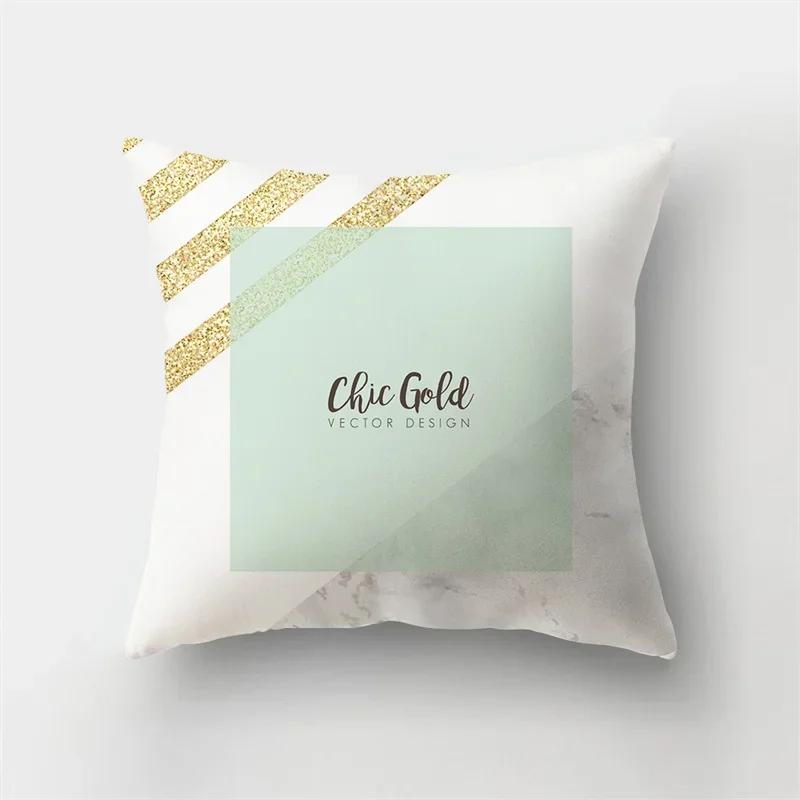 Geometric Minimalist Marble Printed Square Cushion Cover Pillowcase for Home Living Room Sofa Bedroom Decoration