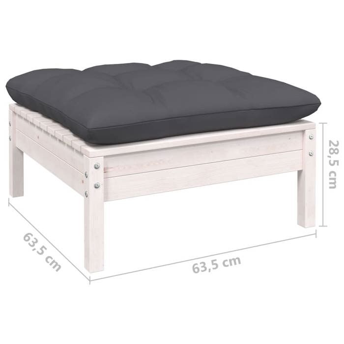 VidaXL Bois de Pin Massif Salon de Jardin 12 pcs avec Coussins Mobilier de Patio Meubles d'Extérieur Mobilier de Jardin 3096930